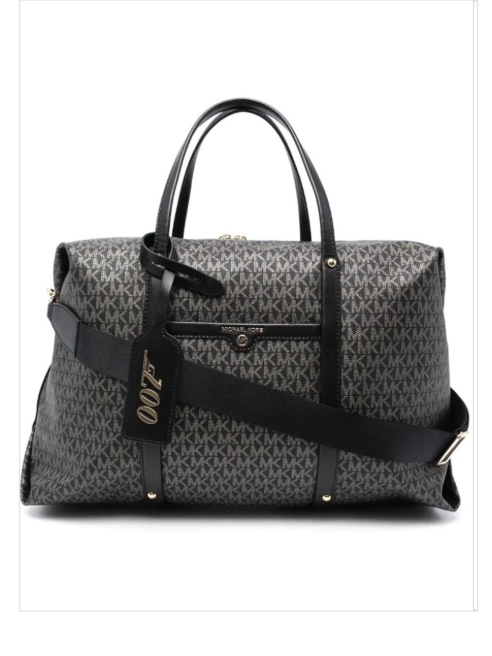 MICHAEL MICHAEL KORS
MMK x 007 Beck Extra-Large Metallic Logo Weekender Bag New
